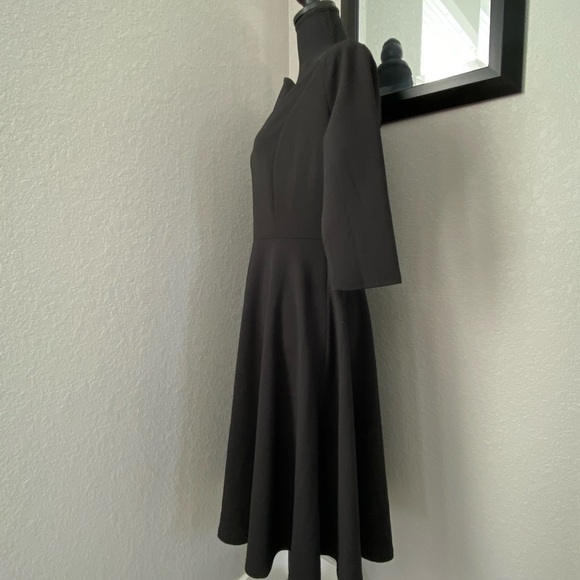 MISSMAY Retro Scallop Boat Neck Black Swing Dress Large - Picture 10 of 13